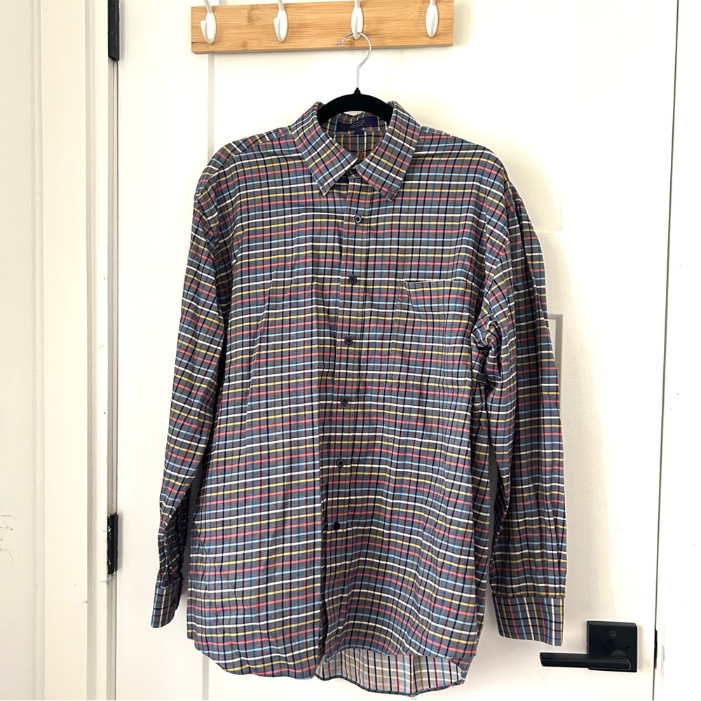 Alan Flusser Multicolor Plaid Dress Shirt